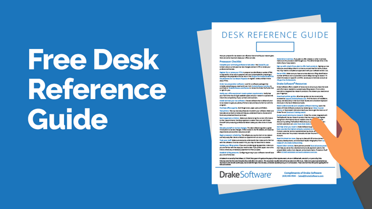 Coming Soon!! Drake Software Desk Reference Guide for Tax Year 2025